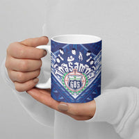 Toa Samoa Rugby Custom Ceramic Mug Samoan Pride With Tribal Pattern - Polynesian Pride