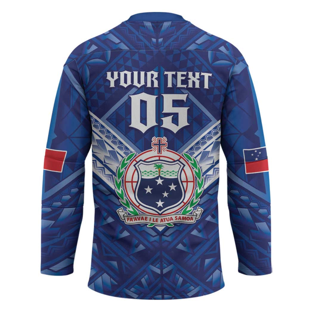 Toa Samoa Rugby Custom Hockey Jersey Samoan Pride With Tribal Pattern LT05 - Polynesian Pride
