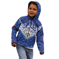 Toa Samoa Rugby Custom Kid Hoodie Samoan Pride With Tribal Pattern - Polynesian Pride