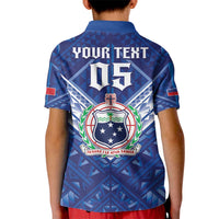Toa Samoa Rugby Custom Kid Polo Shirt Samoan Pride With Tribal Pattern LT05 - Polynesian Pride