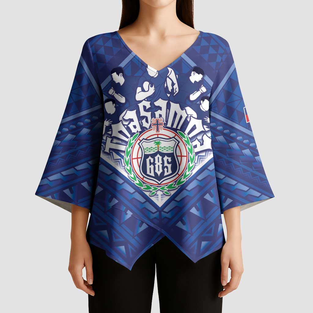 Toa Samoa Rugby Custom Kimono Sleeve Blouse Samoan Pride With Tribal Pattern - Polynesian Pride