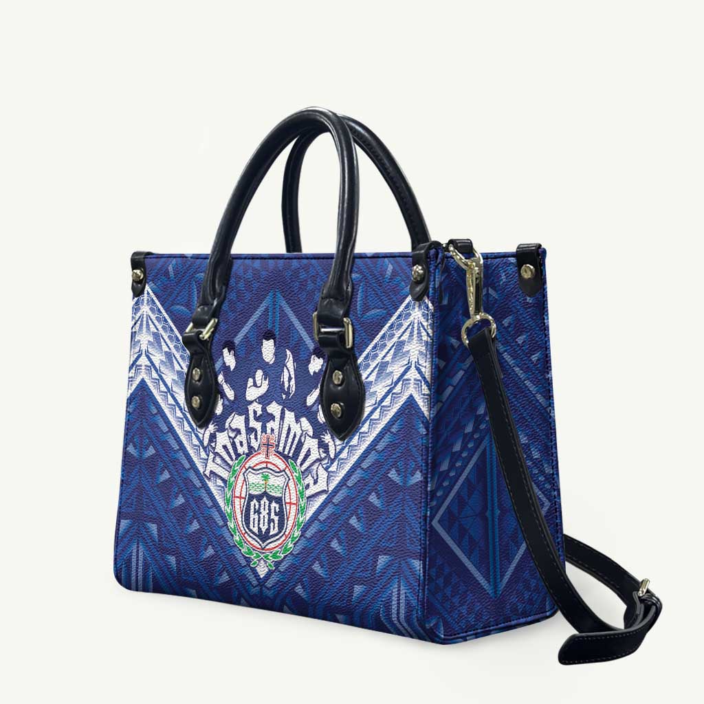 Toa Samoa Rugby Leather Bag Samoan Pride With Tribal Pattern - Polynesian Pride