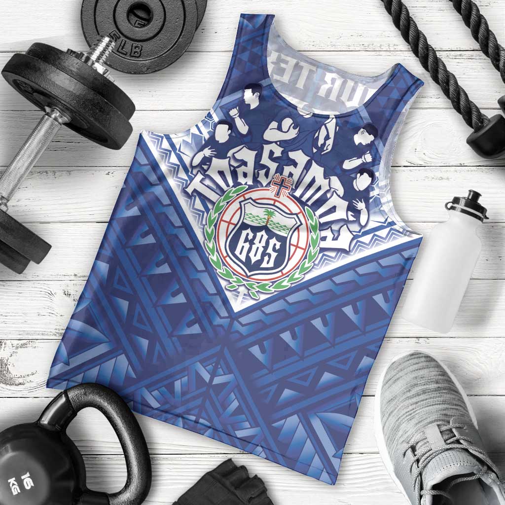 Toa Samoa Rugby Custom Men Tank Top Samoan Pride With Tribal Pattern - Polynesian Pride