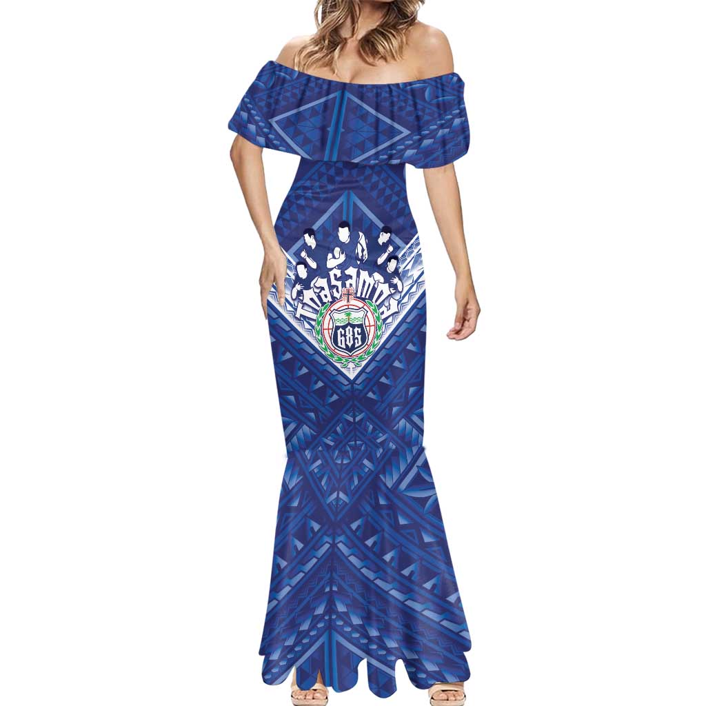 Toa Samoa Rugby Custom Mermaid Dress Samoan Pride With Tribal Pattern LT05 - Polynesian Pride