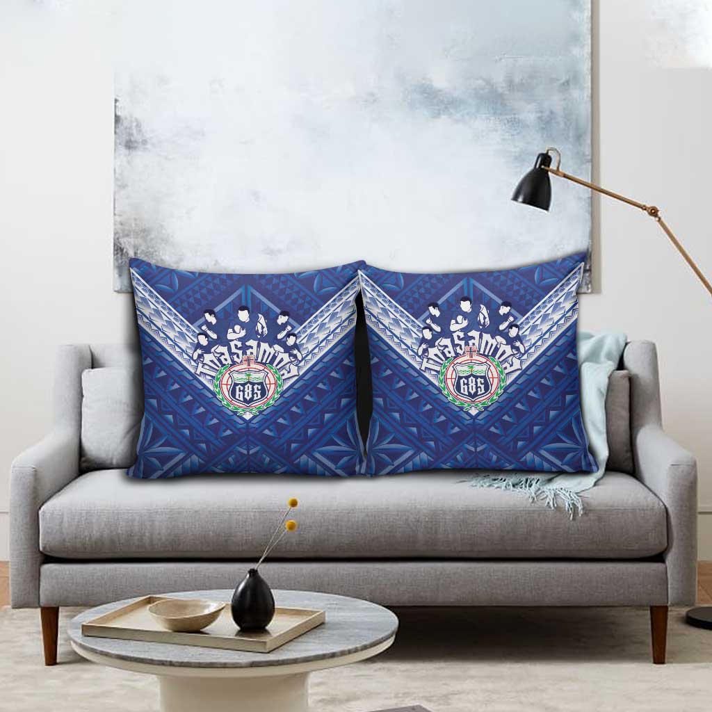 Toa Samoa Rugby Pillow Cover Samoan Pride With Tribal Pattern LT05 - Polynesian Pride