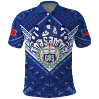Toa Samoa Rugby Custom Polo Shirt Samoan Pride With Tribal Pattern LT05 Blue - Polynesian Pride