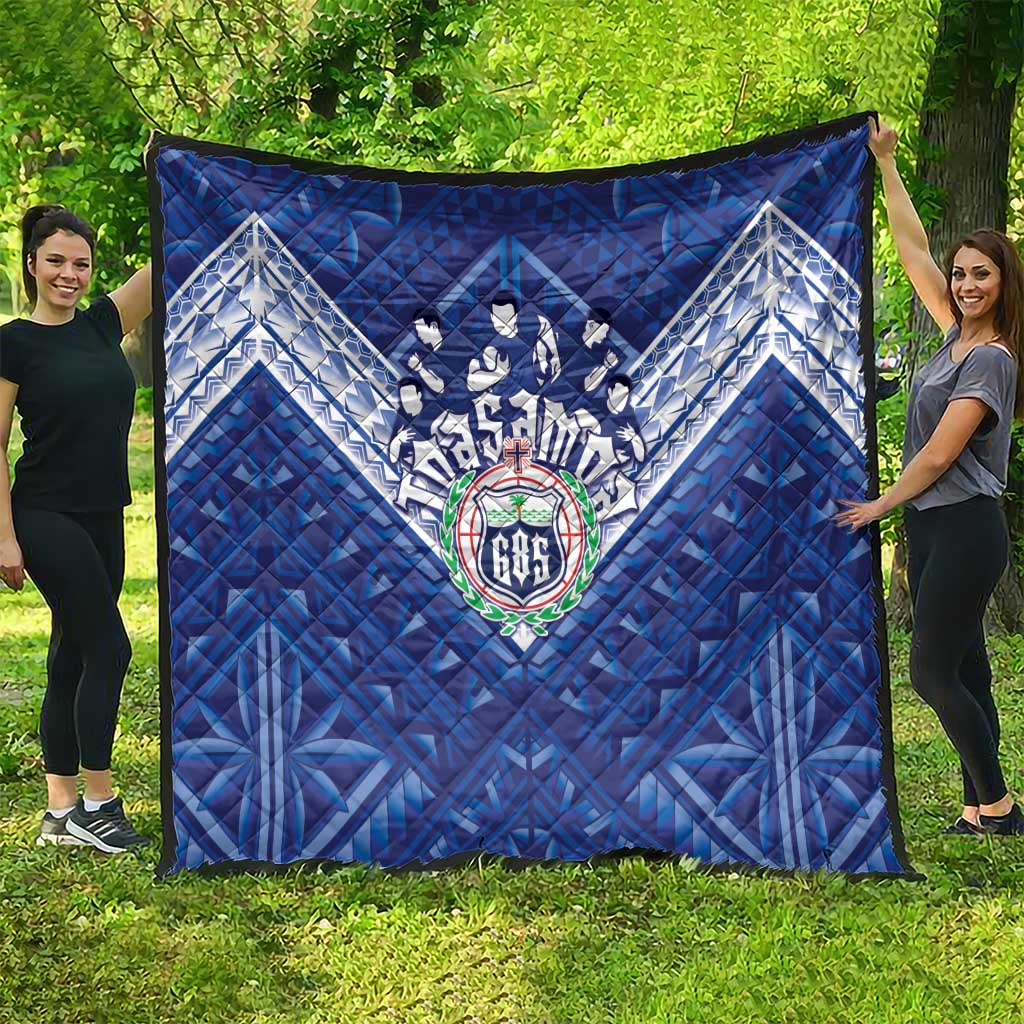 Toa Samoa Rugby Quilt Samoan Pride With Tribal Pattern LT05 - Polynesian Pride