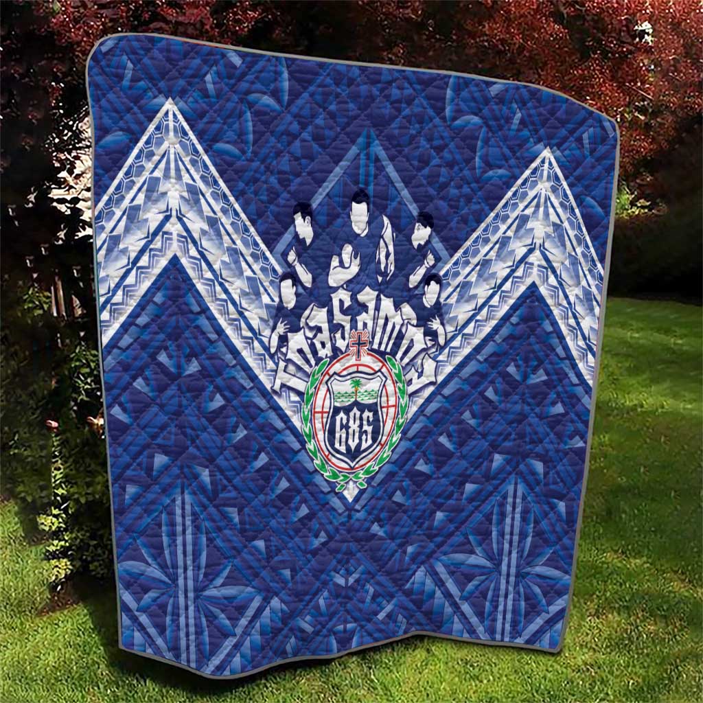 Toa Samoa Rugby Quilt Samoan Pride With Tribal Pattern LT05 - Polynesian Pride