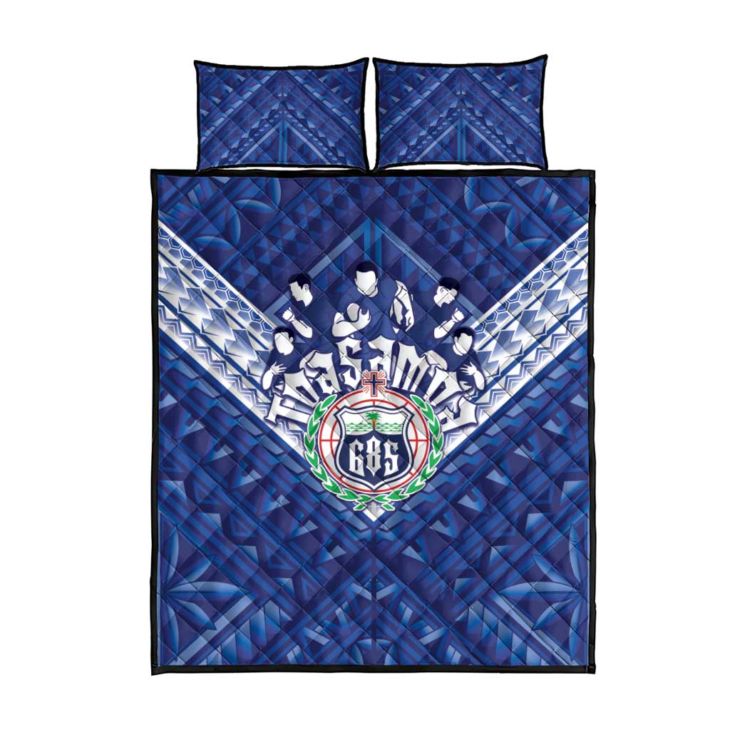 Toa Samoa Rugby Quilt Bed Set Samoan Pride With Tribal Pattern - Polynesian Pride
