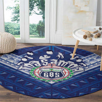 Toa Samoa Rugby Round Carpet Samoan Pride With Tribal Pattern LT05 - Polynesian Pride