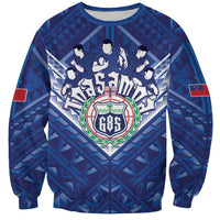 Toa Samoa Rugby Custom Sweatshirt Samoan Pride With Tribal Pattern - Polynesian Pride
