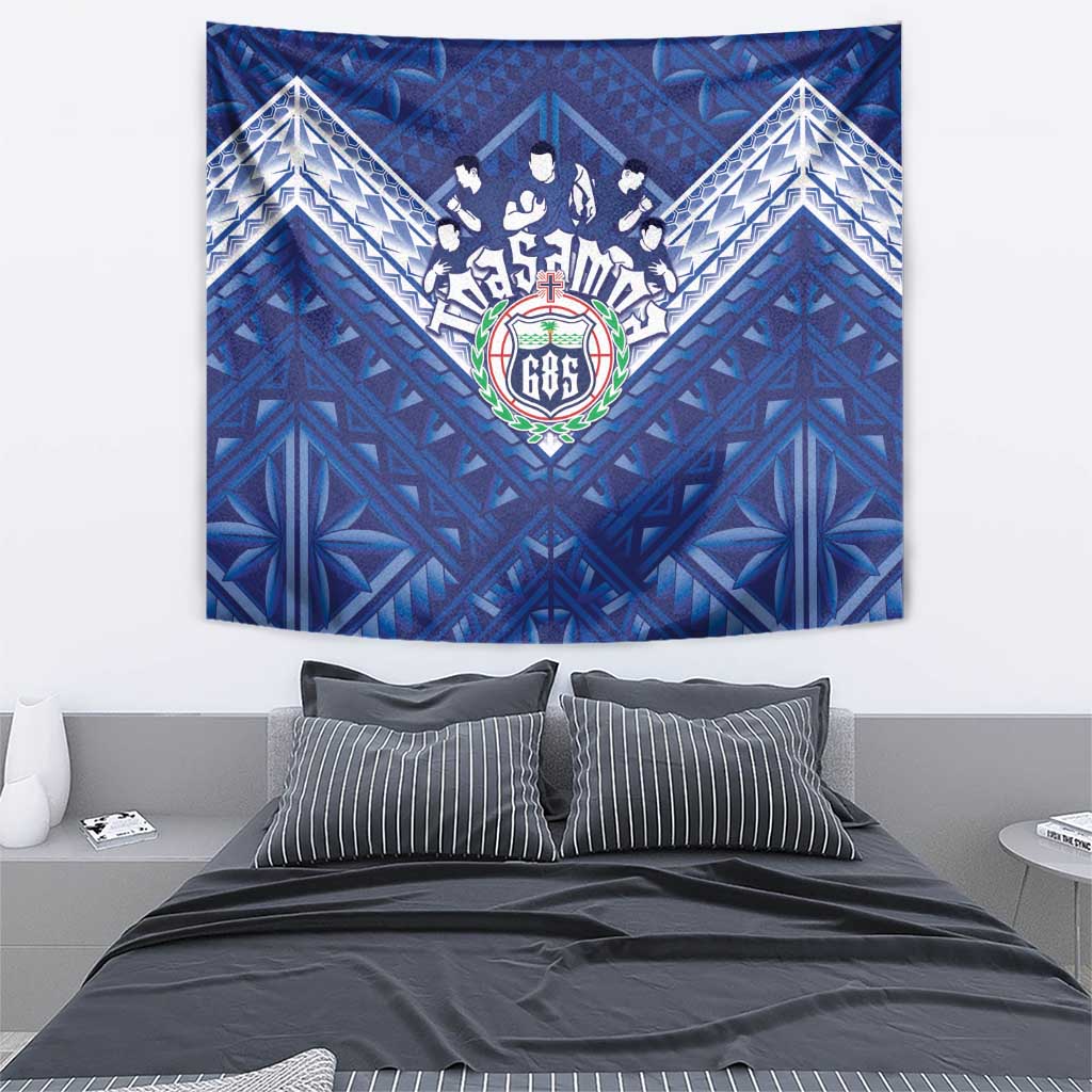 Toa Samoa Rugby Tapestry Samoan Pride With Tribal Pattern LT05 - Polynesian Pride