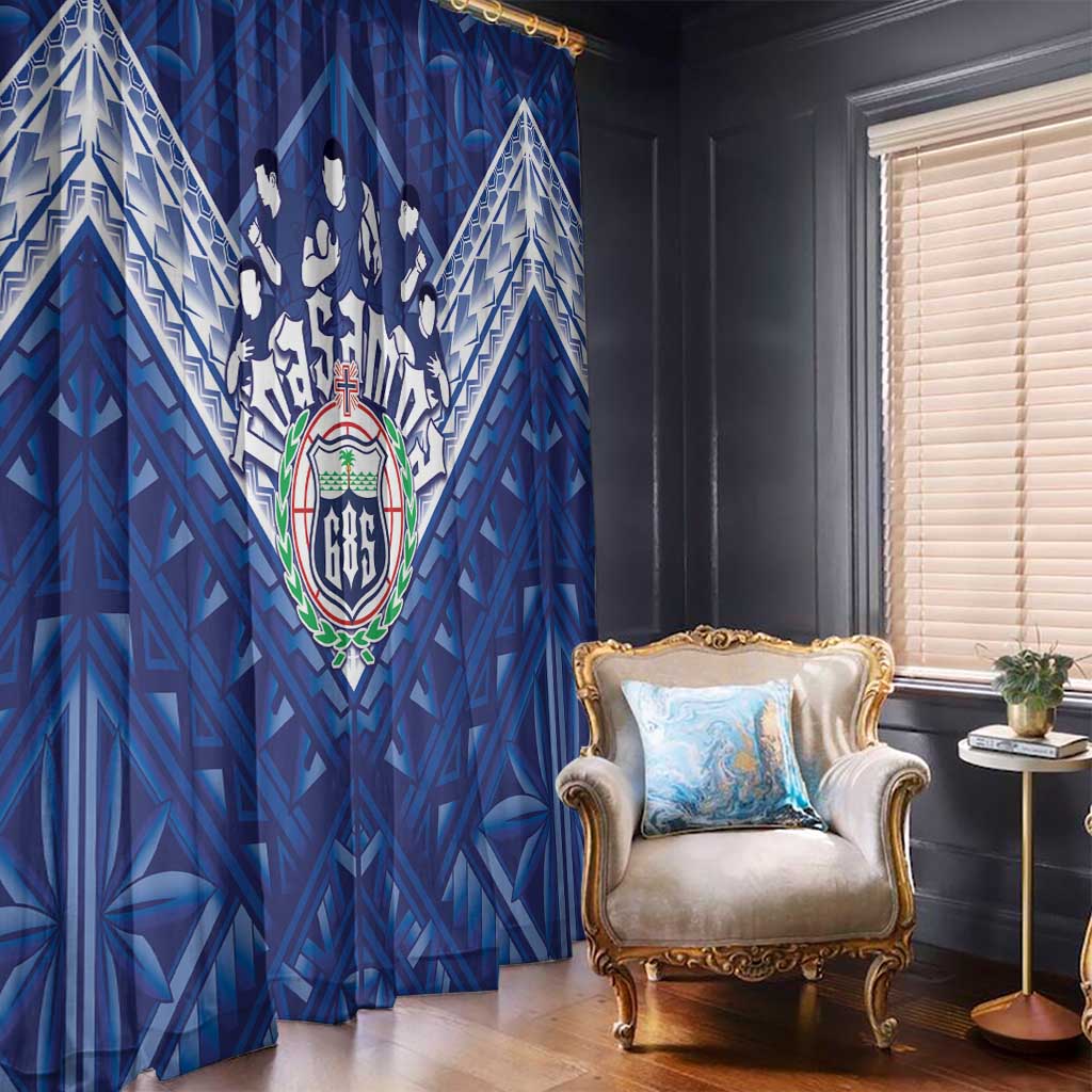 Toa Samoa Rugby Window Curtain Samoan Pride With Tribal Pattern LT05 - Polynesian Pride