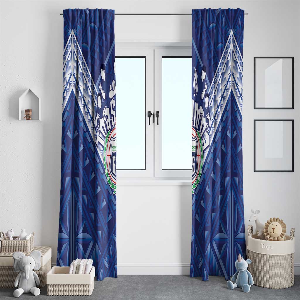 Toa Samoa Rugby Window Curtain Samoan Pride With Tribal Pattern LT05 - Polynesian Pride
