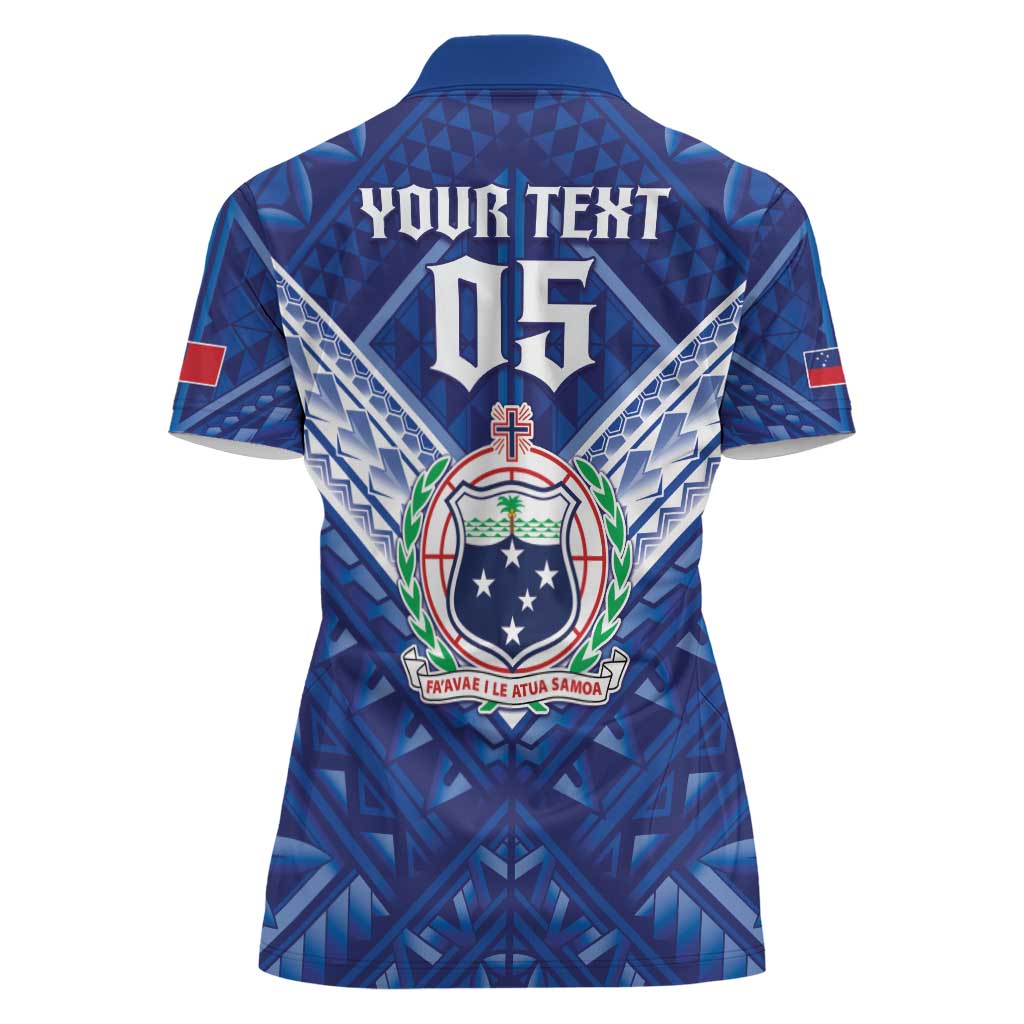Toa Samoa Rugby Custom Women Polo Shirt Samoan Pride With Tribal Pattern LT05 - Polynesian Pride