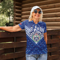 Toa Samoa Rugby Custom Women Polo Shirt Samoan Pride With Tribal Pattern LT05 - Polynesian Pride