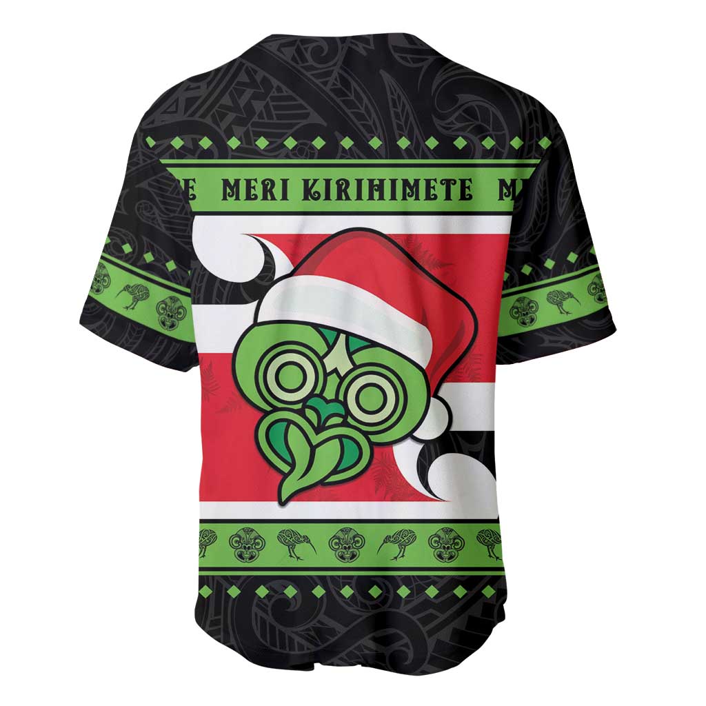 New Zealand Funny Christmas Baseball Jersey Maori Tiki LT05 - Polynesian Pride