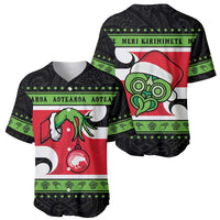New Zealand Funny Christmas Baseball Jersey Maori Tiki LT05 - Polynesian Pride