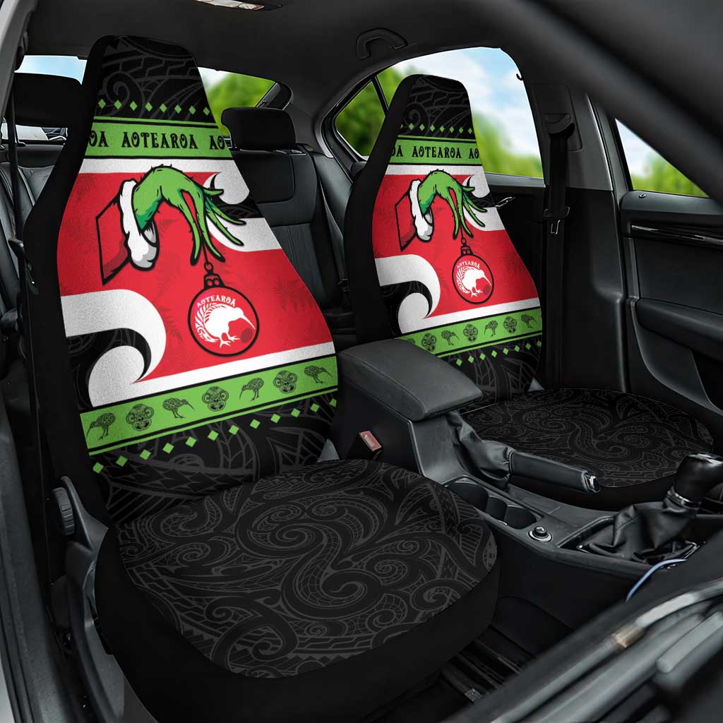 New Zealand Funny Christmas Car Seat Cover Maori Tiki