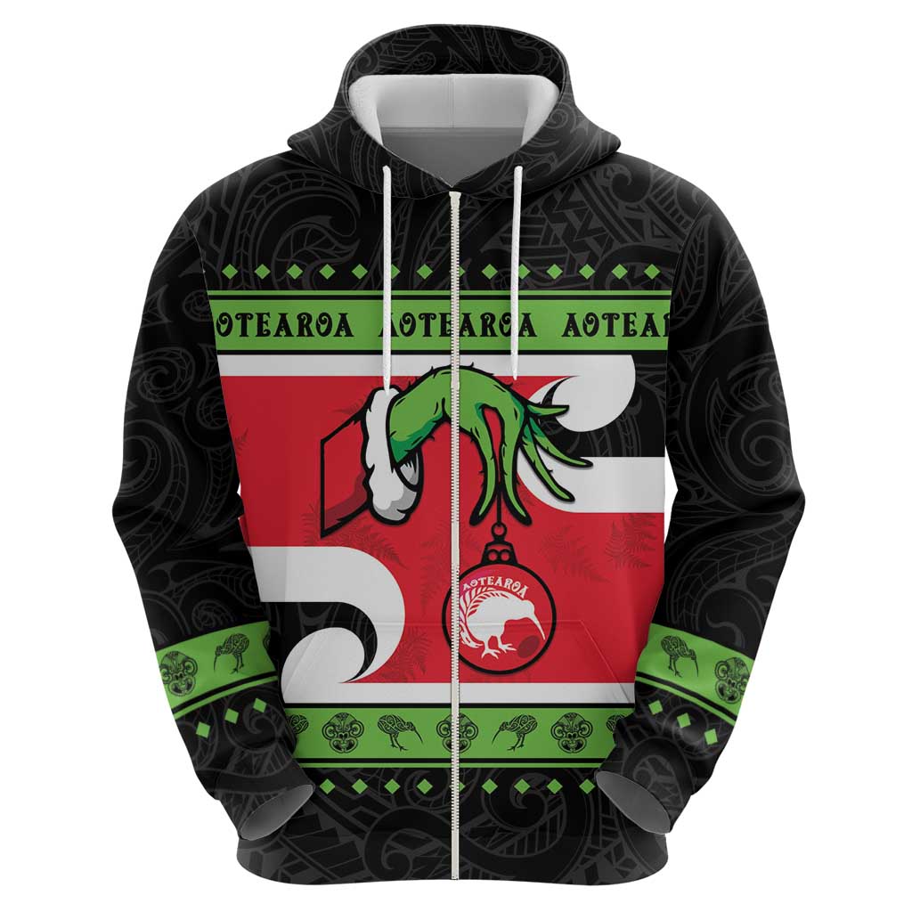 New Zealand Funny Christmas Hoodie Maori Tiki