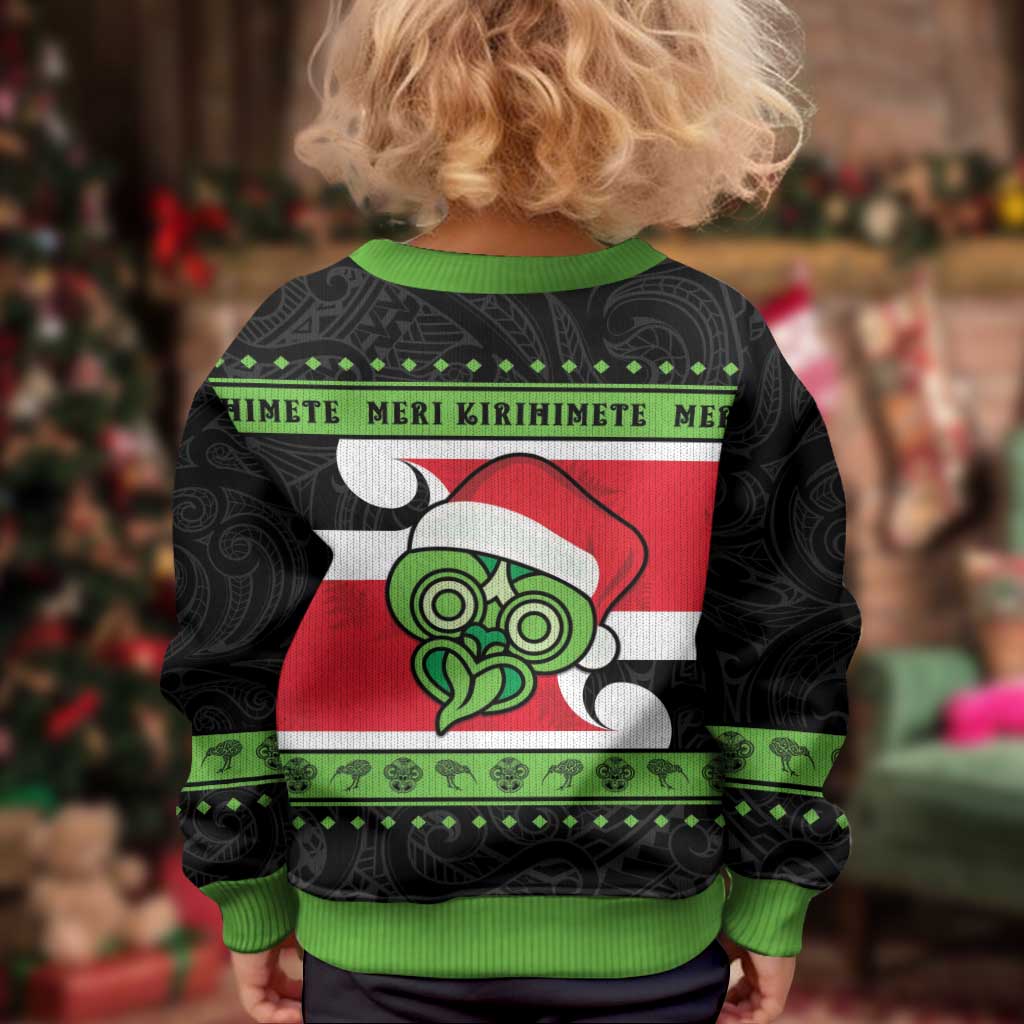New Zealand Funny Christmas Kid Ugly Christmas Sweater Maori Tiki LT05 - Polynesian Pride