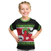 New Zealand Funny Christmas Kid T Shirt Maori Tiki LT05 Black - Polynesian Pride