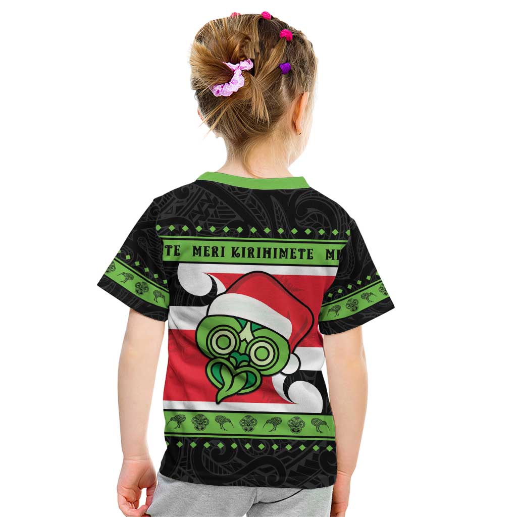 New Zealand Funny Christmas Kid T Shirt Maori Tiki LT05 - Polynesian Pride