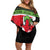 New Zealand Funny Christmas Off Shoulder Short Dress Maori Tiki