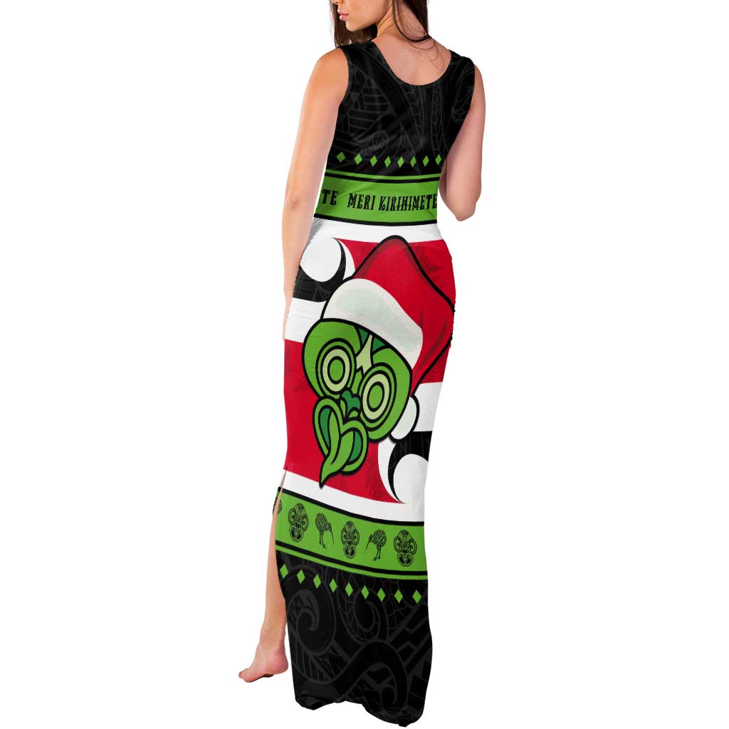 New Zealand Funny Christmas Tank Maxi Dress Maori Tiki LT05 - Polynesian Pride