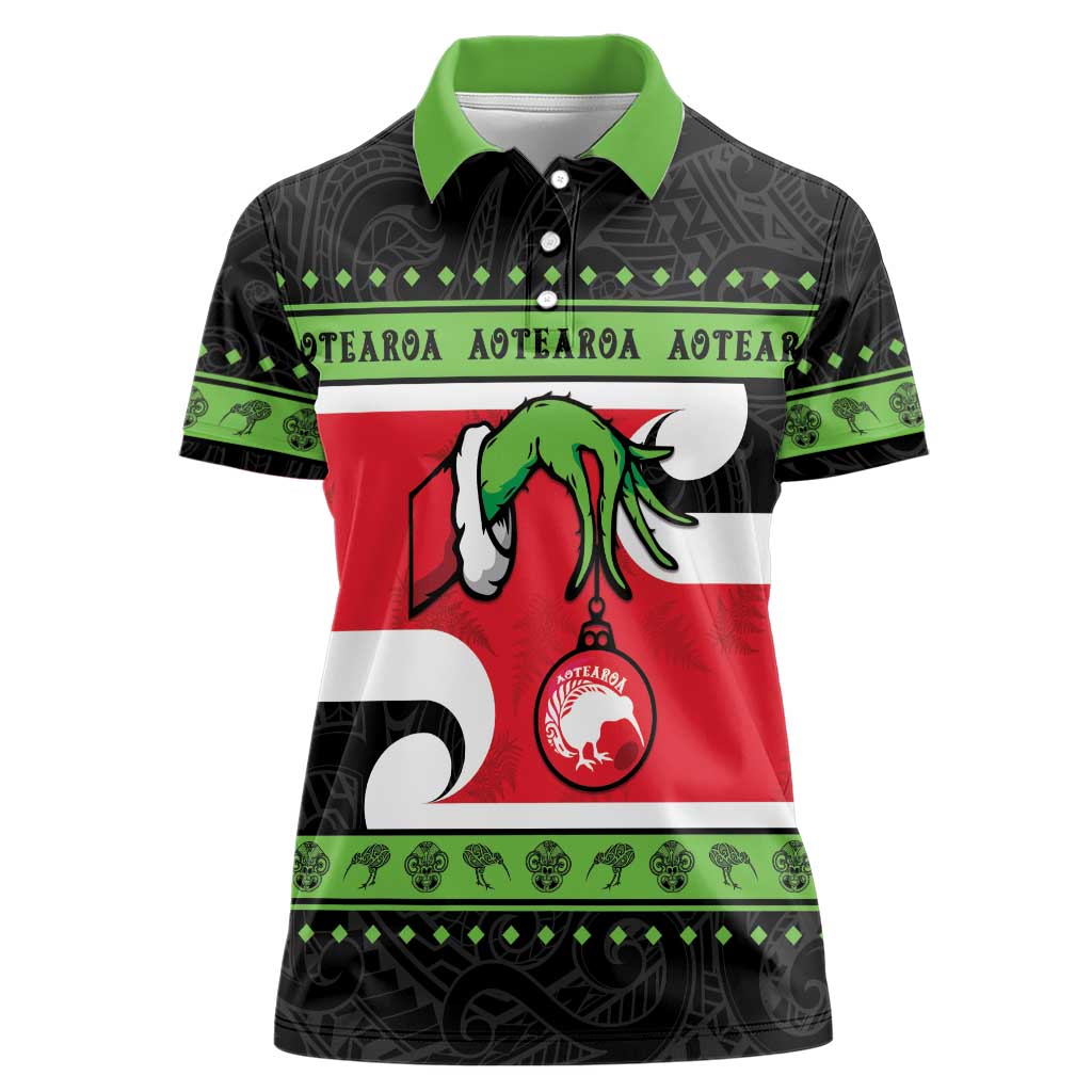 New Zealand Funny Christmas Women Polo Shirt Maori Tiki