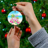Hawaii Christmas Ceramic Ornament Deck The Palms Holiday Flamingos LT05 - Polynesian Pride