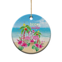 Hawaii Christmas Ceramic Ornament Deck The Palms Holiday Flamingos LT05 - Polynesian Pride