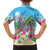 Hawaii Christmas Family Matching Off The Shoulder Long Sleeve Dress and Hawaiian Shirt Deck The Palms Holiday Flamingos