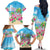 Hawaii Christmas Family Matching Off The Shoulder Long Sleeve Dress and Hawaiian Shirt Deck The Palms Holiday Flamingos