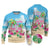 Hawaii Christmas Ugly Christmas Sweater Deck The Palms Holiday Flamingos