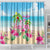 Hawaii Christmas Shower Curtain Deck The Palms Holiday Flamingos