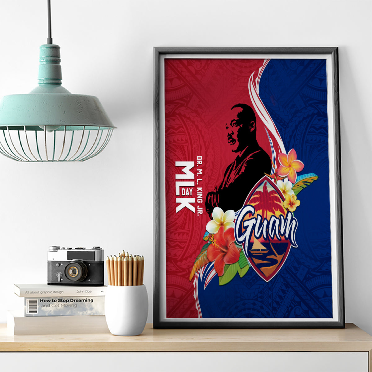 Guam Martin Luther King Jr Day Canvas Wall Art LT05 - Polynesian Pride
