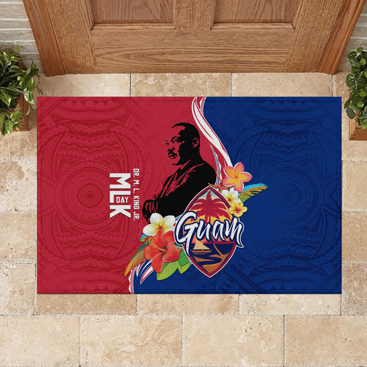 Guam Martin Luther King Jr Day Rubber Doormat LT05 - Polynesian Pride