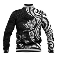 Hawaii Manta Ray Baseball Jacket Polynesian Art Tattoo
