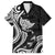 Hawaii Manta Ray Family Matching Off The Shoulder Long Sleeve Dress and Hawaiian Shirt Polynesian Art Tattoo