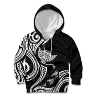 Hawaii Manta Ray Kid Hoodie Polynesian Art Tattoo