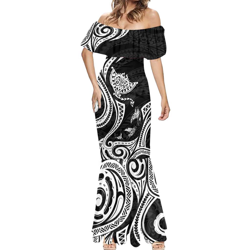 Hawaii Manta Ray Mermaid Dress Polynesian Art Tattoo