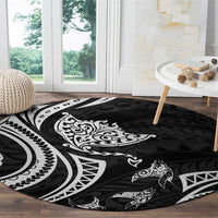 Hawaii Manta Ray Round Carpet Polynesian Art Tattoo LT05 - Polynesian Pride