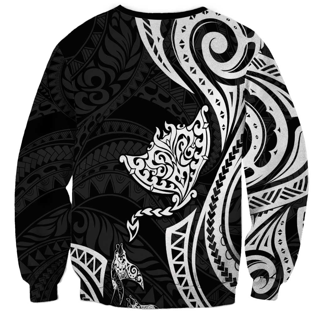 Hawaii Manta Ray Sweatshirt Polynesian Art Tattoo LT05 - Polynesian Pride