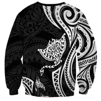 Hawaii Manta Ray Sweatshirt Polynesian Art Tattoo LT05 - Polynesian Pride