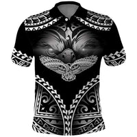 Hawaiian Hawk Polo Shirt Polynesian Pattern Style
