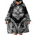 Hawaiian Hawk Wearable Blanket Hoodie Polynesian Pattern Style