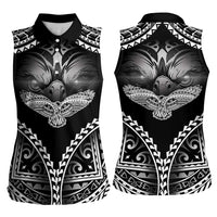 Hawaiian Hawk Women Sleeveless Polo Shirt Polynesian Pattern Style LT05 - Polynesian Pride