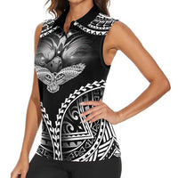 Hawaiian Hawk Women Sleeveless Polo Shirt Polynesian Pattern Style LT05 - Polynesian Pride