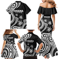 Hawaii Ohana Means Family Family Matching Mermaid Dress and Hawaiian Shirt Sea Turtle Polynesian Style